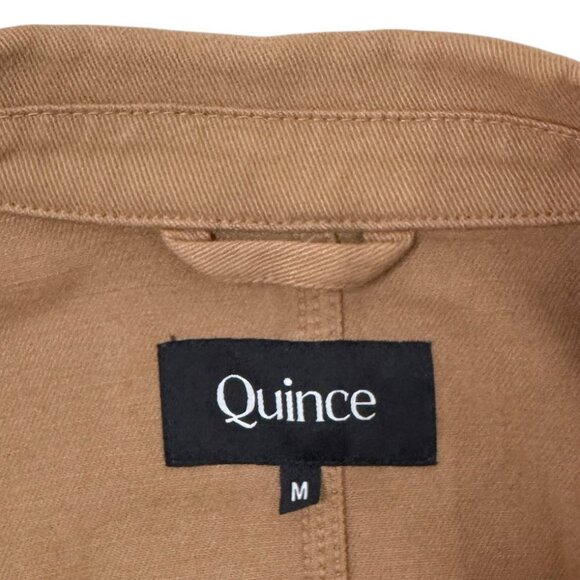 Quince Men's Organic Comfort Stretch Chore Jacket Tobacco Brown Shacket Twill M - Picture 6 of 9